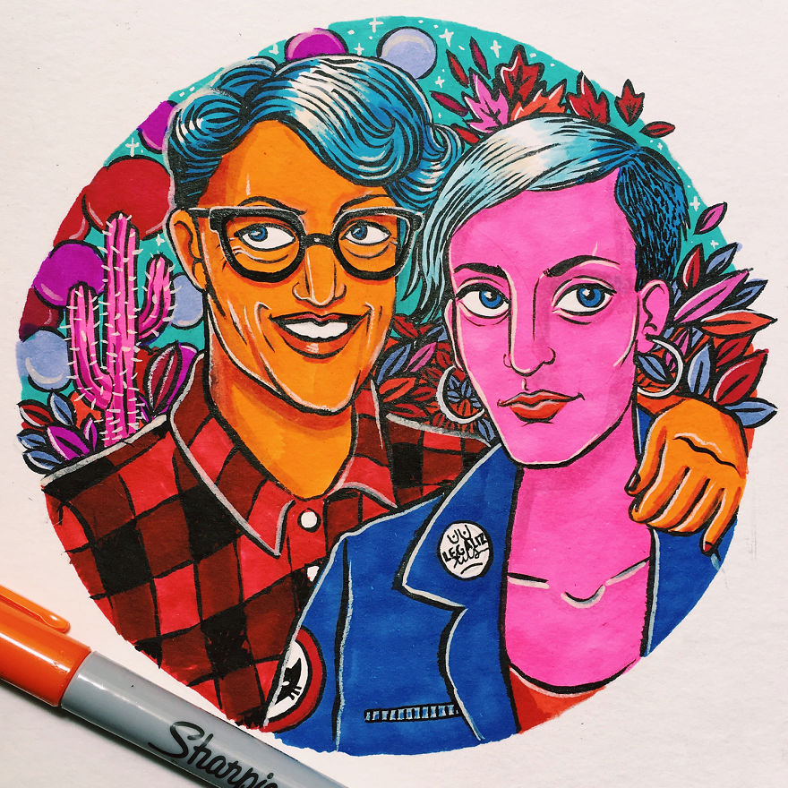 I Create Weird One-Of-A-Kind Cartoonish Family Portraits I Create Weird One-Of-A-Kind Cartoonish Family Portraits