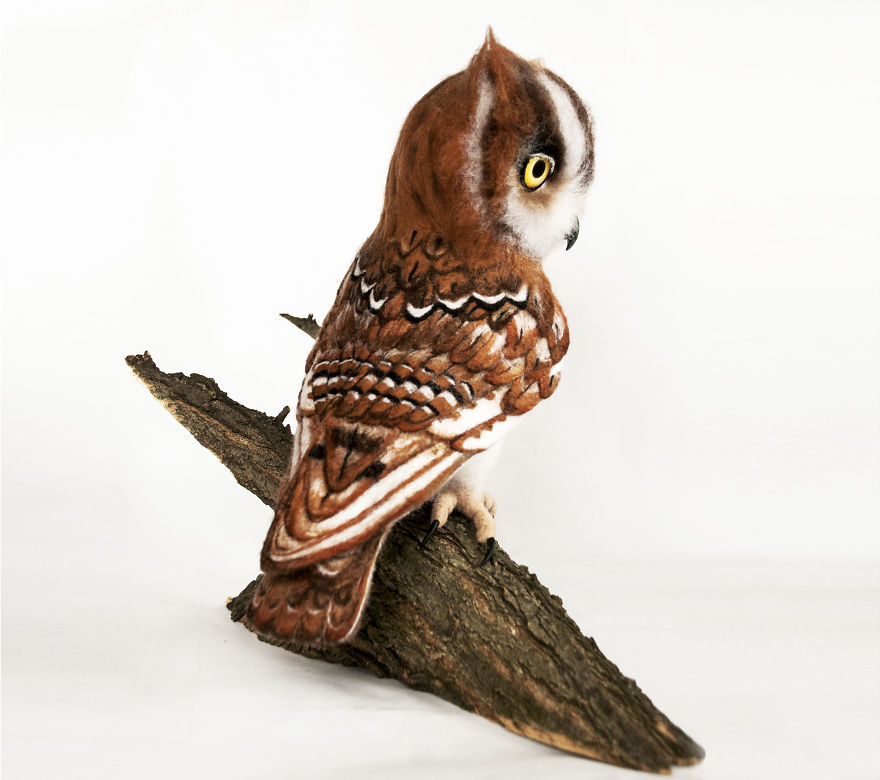 This Owl Never Flies. It Is A Felt Sculpture This Owl Never Flies. It Is A Felt Sculpture