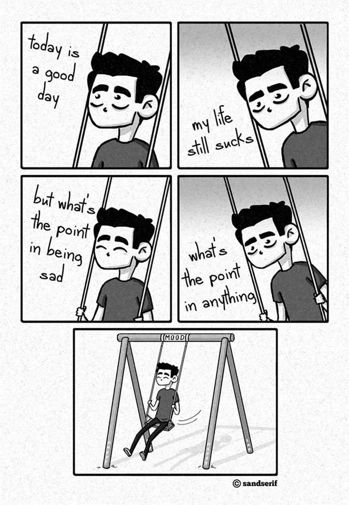 45 Dark And Amusing Comics That I Made About My Life To Express Myself