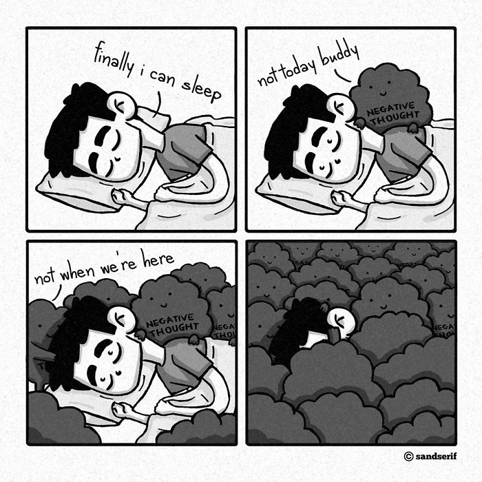 45 Dark And Amusing Comics That I Made About My Life To Express Myself