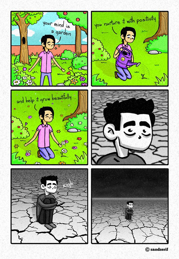 45 Dark And Amusing Comics That I Made About My Life To Express Myself