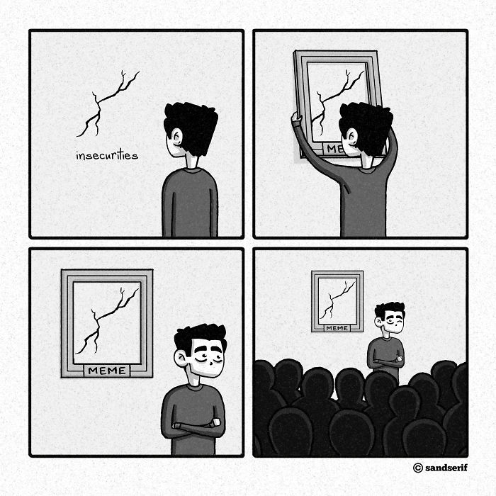 45 Dark And Amusing Comics That I Made About My Life To Express Myself