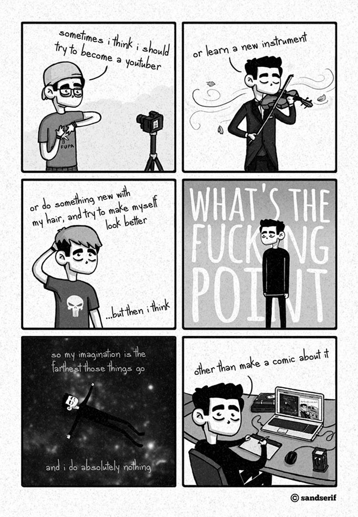 45 Dark And Amusing Comics That I Made About My Life To Express Myself