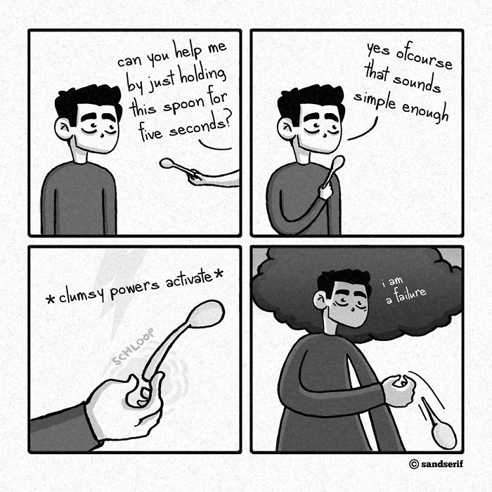 45 Dark And Amusing Comics That I Made About My Life To Express Myself