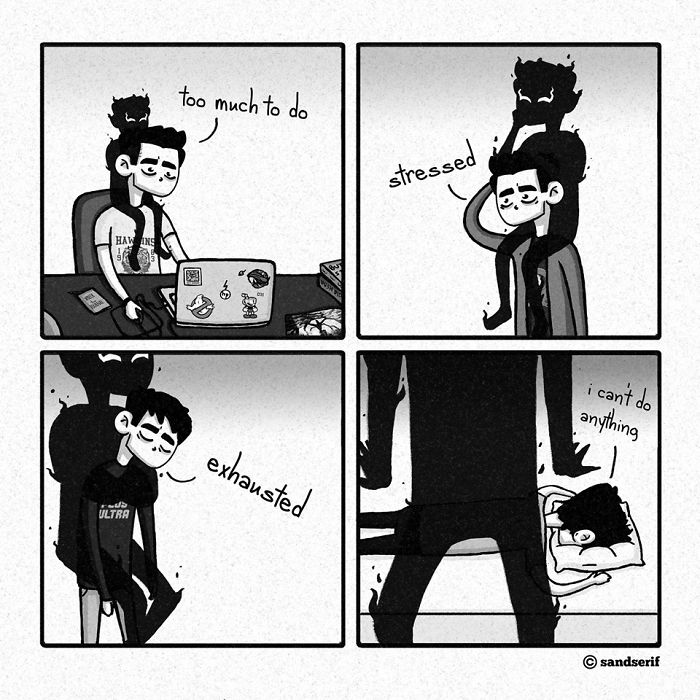 45 Dark And Amusing Comics That I Made About My Life To Express Myself