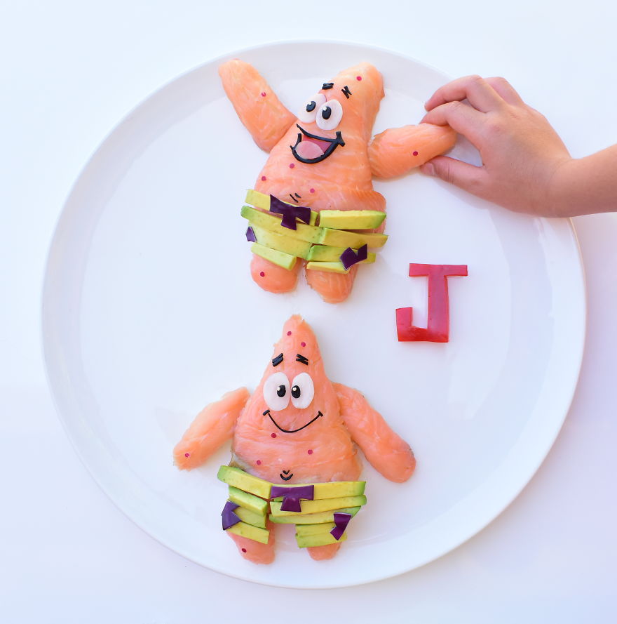I Turn Healthy Meals Into Cartoon Characters So My Son Would Eat Them