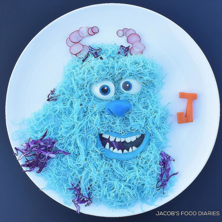 I Turn Healthy Meals Into Cartoon Characters So My Son Would Eat Them