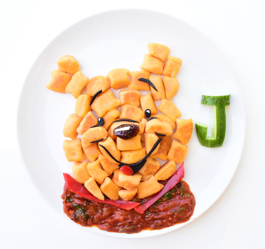 I Turn Healthy Meals Into Cartoon Characters So My Son Would Eat Them