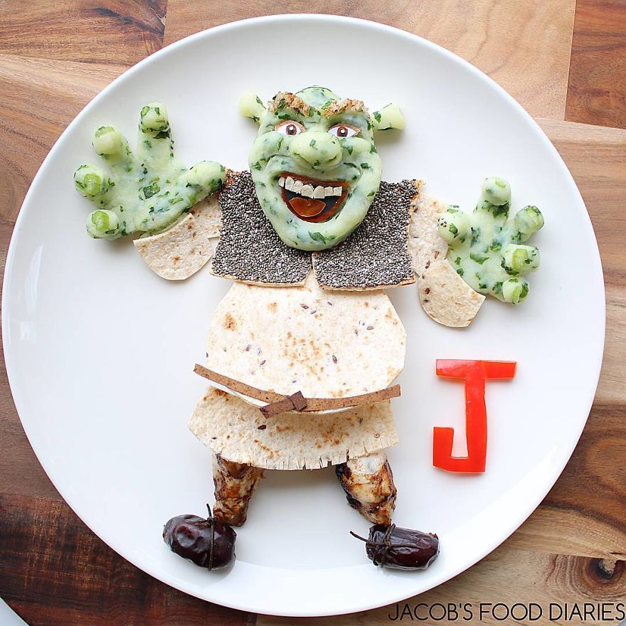 I Turn Healthy Meals Into Cartoon Characters So My Son Would Eat Them