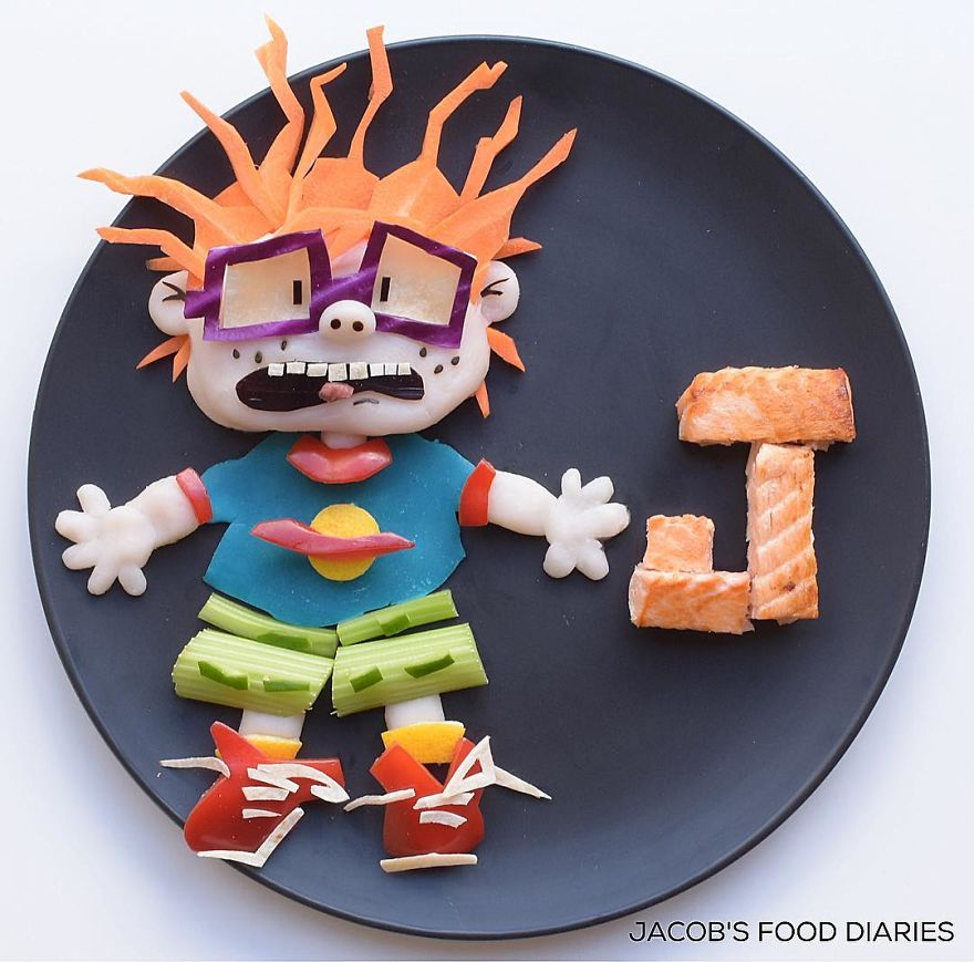 I Turn Healthy Meals Into Cartoon Characters So My Son Would Eat Them