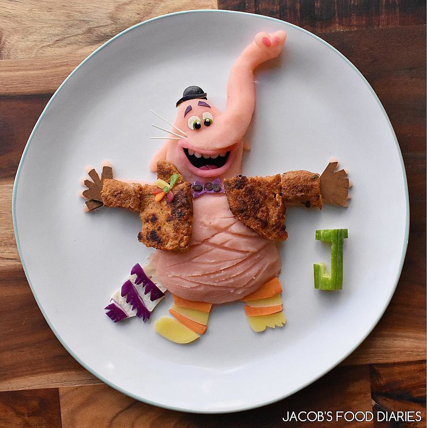 I Turn Healthy Meals Into Cartoon Characters So My Son Would Eat Them