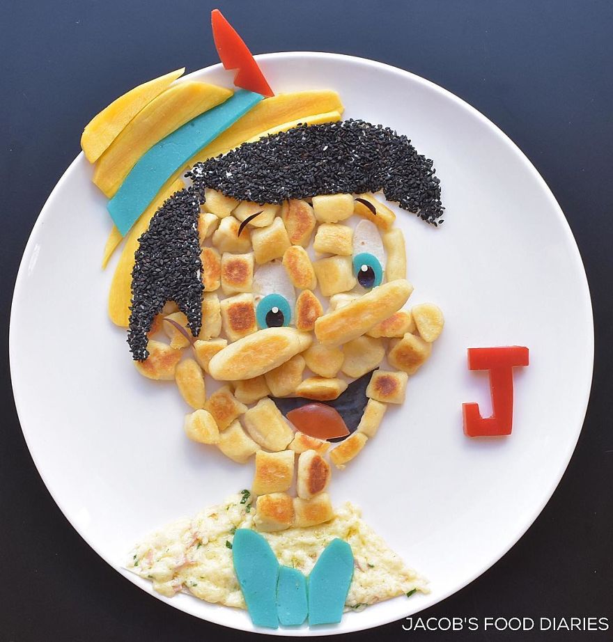 I Turn Healthy Meals Into Cartoon Characters So My Son Would Eat Them