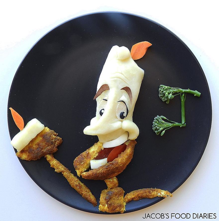 I Turn Healthy Meals Into Cartoon Characters So My Son Would Eat Them