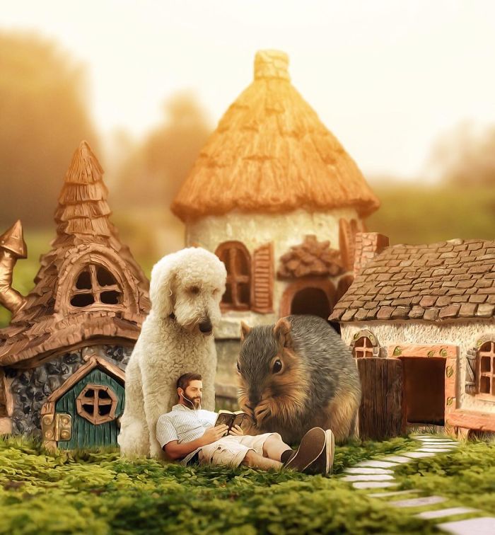 Photographer Creates Amusing PS Manipulations Featuring His Giant Dog Photographer Creates Amusing PS Manipulations Featuring His Giant Dog