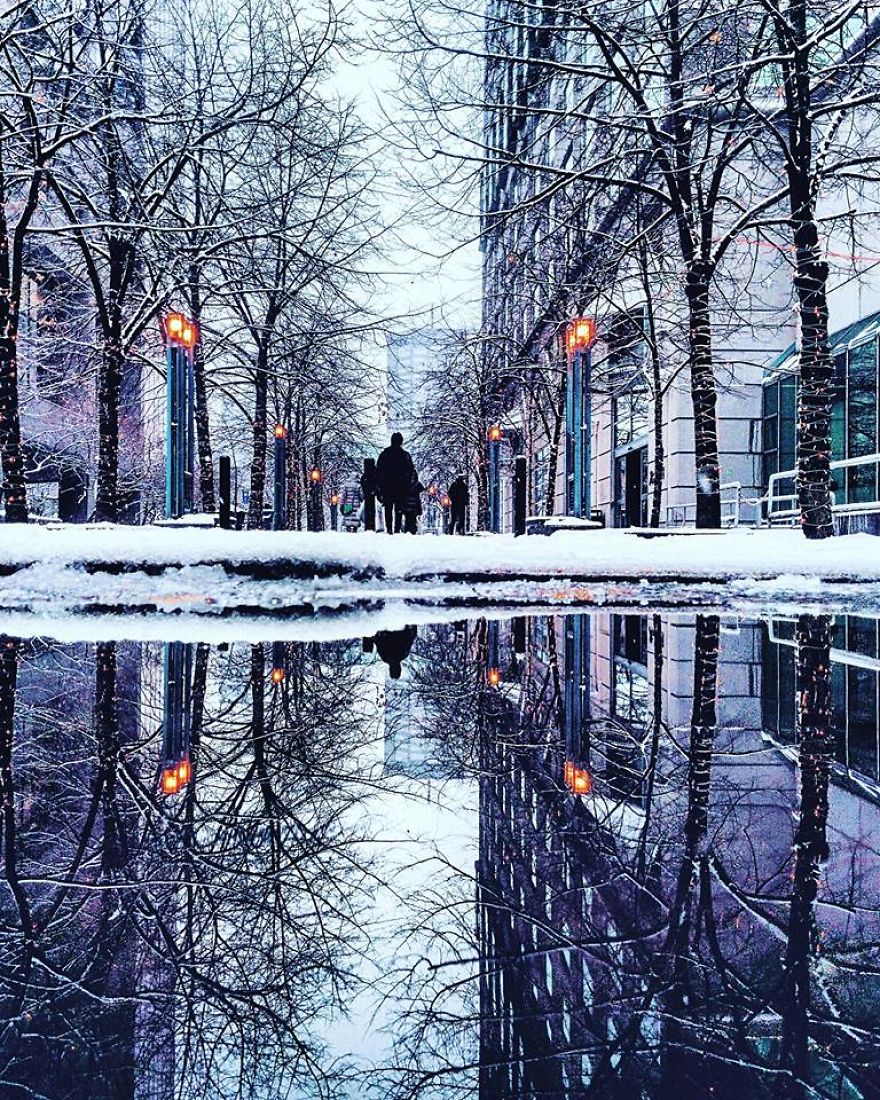 I Travel The World Photographing Reflections In Puddles With My Smartphone I Travel The World Photographing Reflections In Puddles With My Smartphone