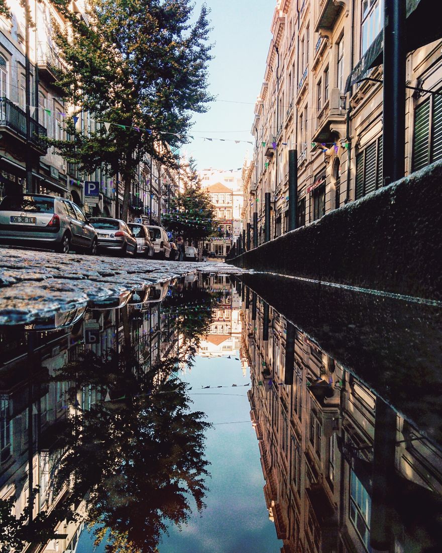 I Travel The World Photographing Reflections In Puddles With My Smartphone I Travel The World Photographing Reflections In Puddles With My Smartphone