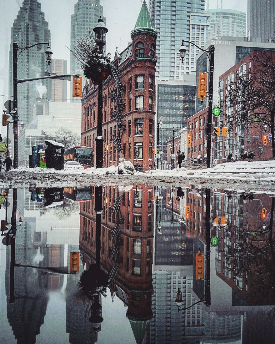 I Travel The World Photographing Reflections In Puddles With My Smartphone I Travel The World Photographing Reflections In Puddles With My Smartphone