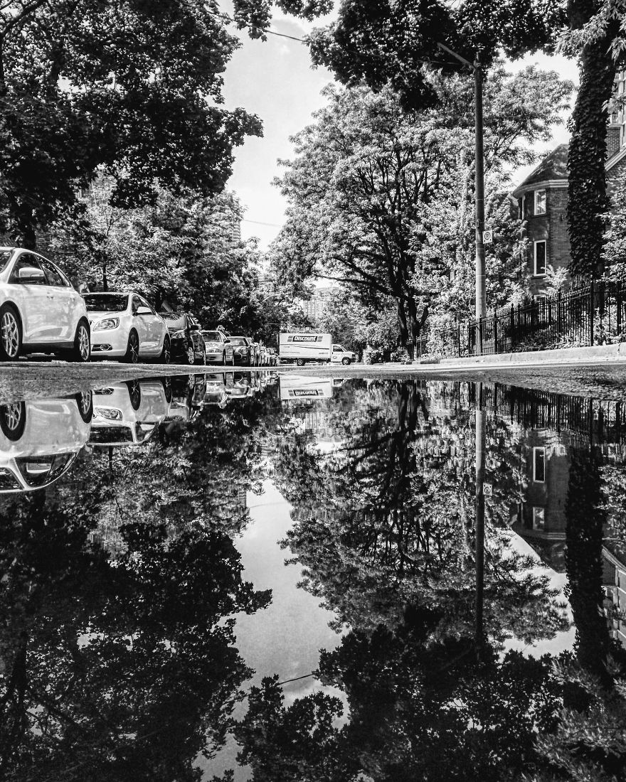 I Travel The World Photographing Reflections In Puddles With My Smartphone I Travel The World Photographing Reflections In Puddles With My Smartphone