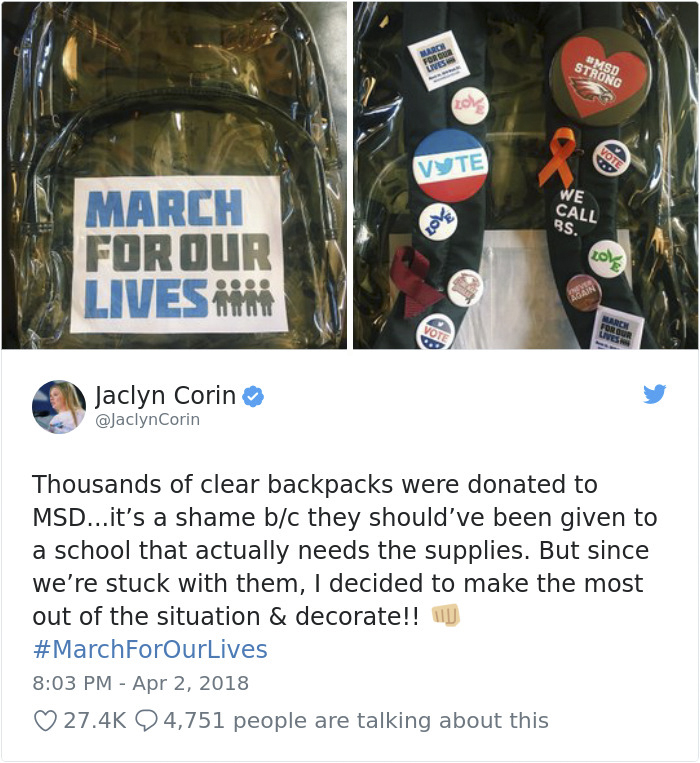 Parkland Students Are Trolling Their Mandatory Clear Backpacks By Carrying Things That Scare Conservatives The Most