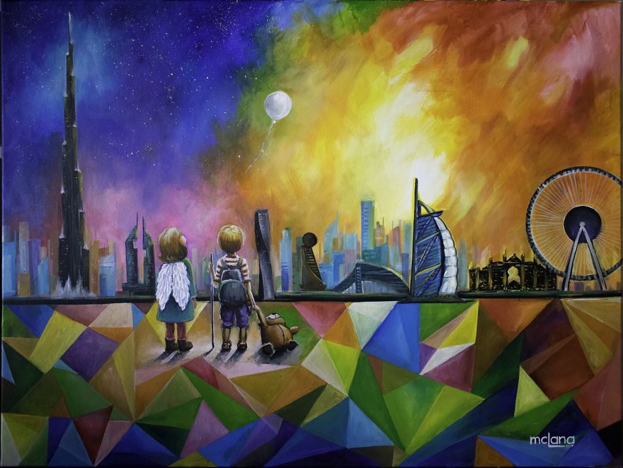 I Made This Dubai Abstract Painting To Combat My Anxiety