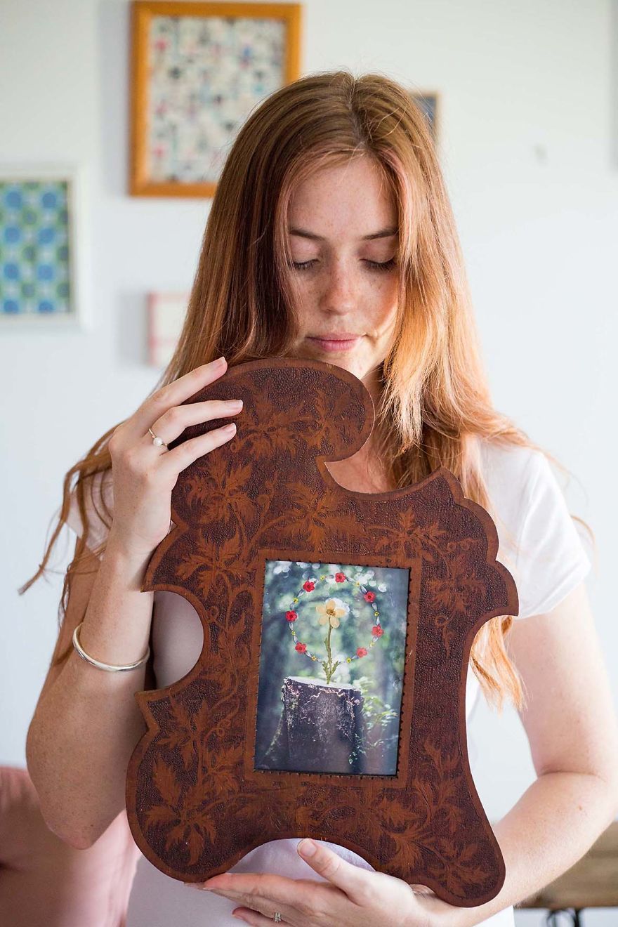 I&#8217;m Obsessed With Adding Real Pressed Flowers To My Photographs And Then Preserving Them In Vintage Frames