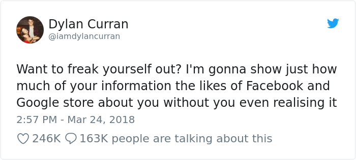 The Internet Is In Shock After This Guy’s Post Reveals How Much Facebook And Google Knows About You The Internet Is In Shock After This Guy’s Post Reveals How Much Facebook And Google Knows About You