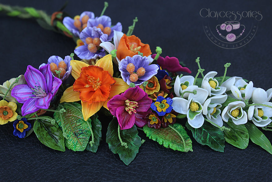 I Use Polymer Clay To Create Floral Jewellery I Use Polymer Clay To Create Floral Jewellery