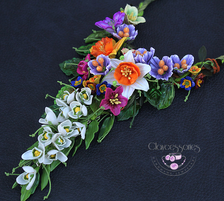 I Use Polymer Clay To Create Floral Jewellery I Use Polymer Clay To Create Floral Jewellery