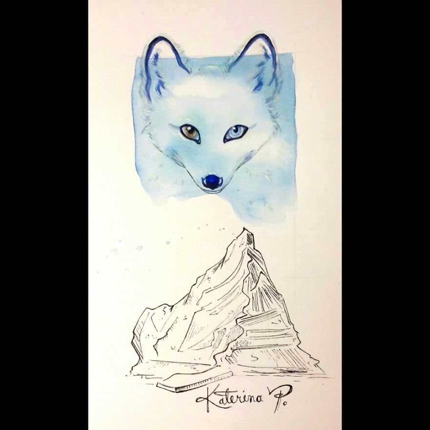 Canadian Artist Creates Adorable Animal Art Using Ink And Watercolor, And It Will Absolutely Melt Your Heart Canadian Artist Creates Adorable Animal Art Using Ink And Watercolor, And It Will Absolutely Melt Your Heart