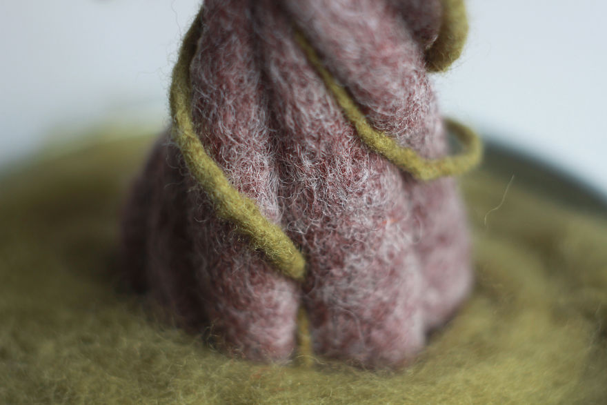 Dancing Groot In A Pot: Needle Felted Figurine Dancing Groot In A Pot: Needle Felted Figurine