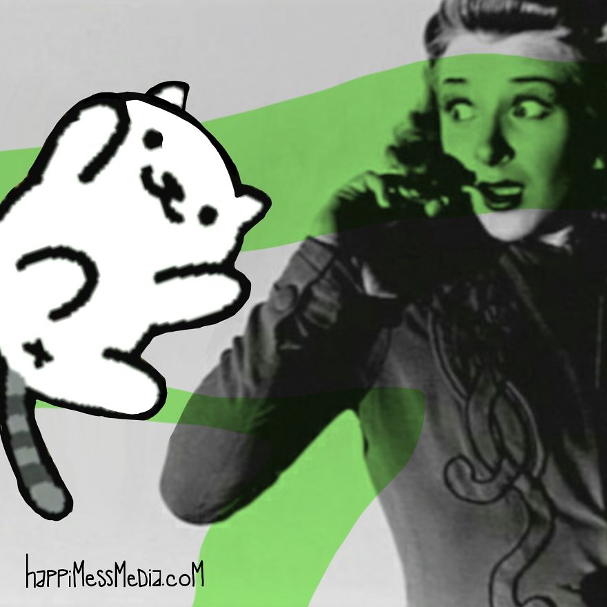 Vintage Hollywood Meets Neko Atsume  Featured In Doodle Series