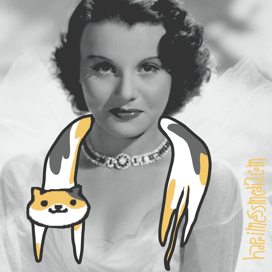 Vintage Hollywood Meets Neko Atsume  Featured In Doodle Series