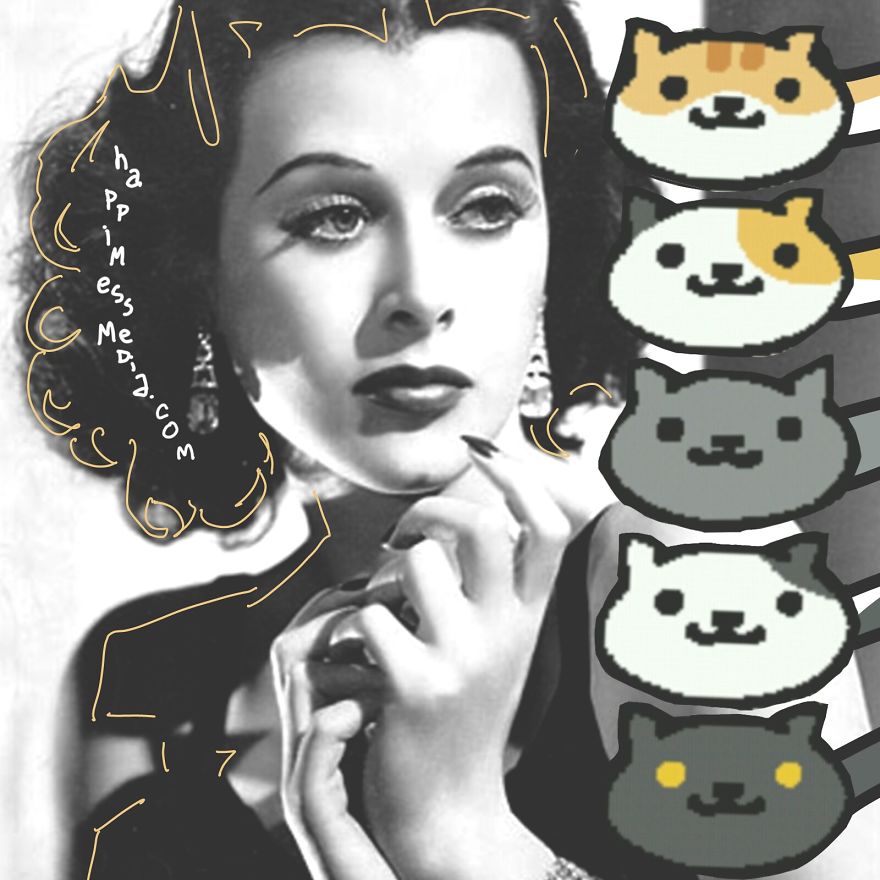 Vintage Hollywood Meets Neko Atsume  Featured In Doodle Series