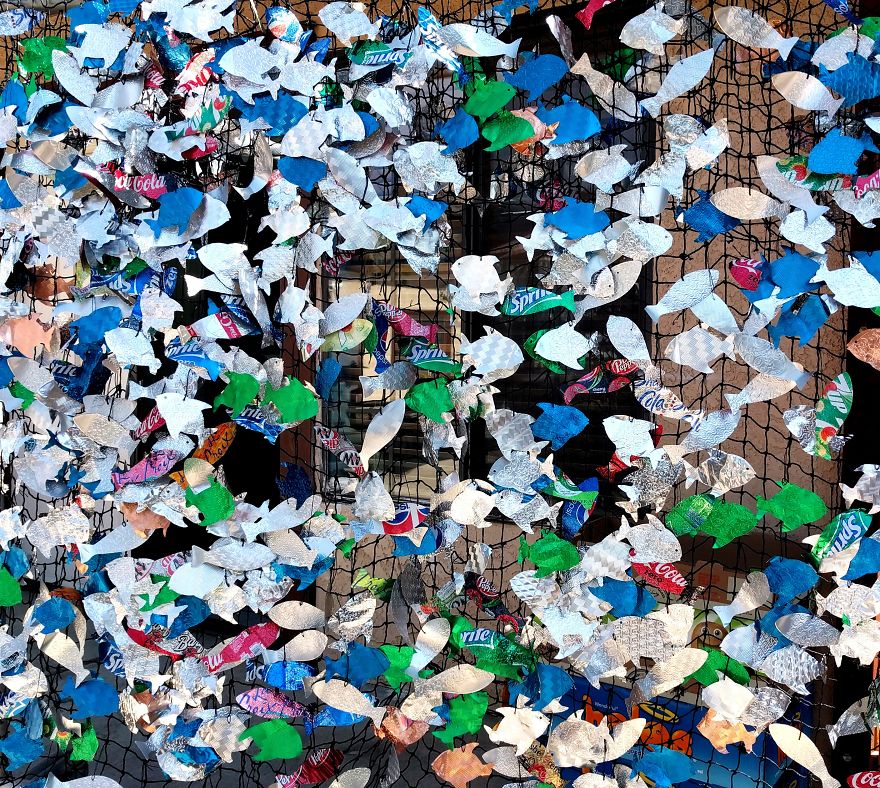 I Helped People With Blindness And Multiple Disabilities Create A 14 Foot Tall Fishnado! I Helped People With Blindness And Multiple Disabilities Create A 14 Foot Tall Fishnado!