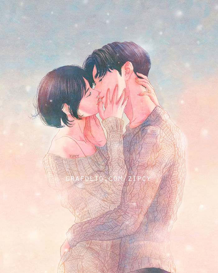 Korean Illustrator Captures Love And Intimacy So Well That You Can Almost Feel It (Part 2)