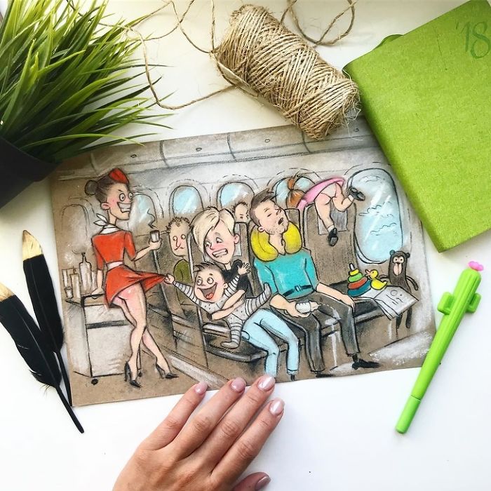 Russian Mother Of Two Creates Hilariously Honest Illustrations About Her Everyday Problems