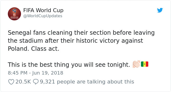 Japanese And Senegalese Football Fans Show The World How To Be The Best Guests Ever