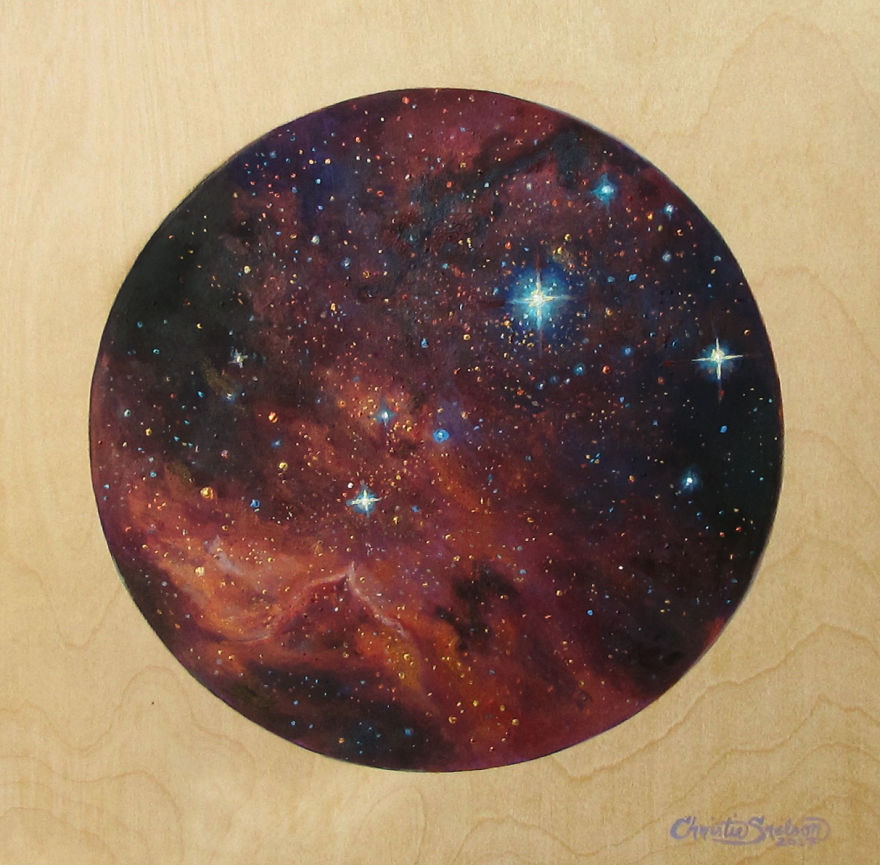 Painting Series Using Hubble Images &#038; Geometry (20+paintings)