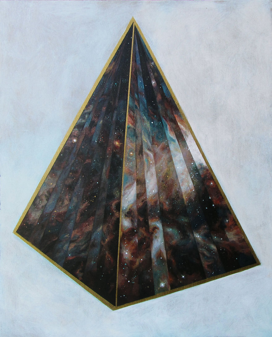 Painting Series Using Hubble Images &#038; Geometry (20+paintings)