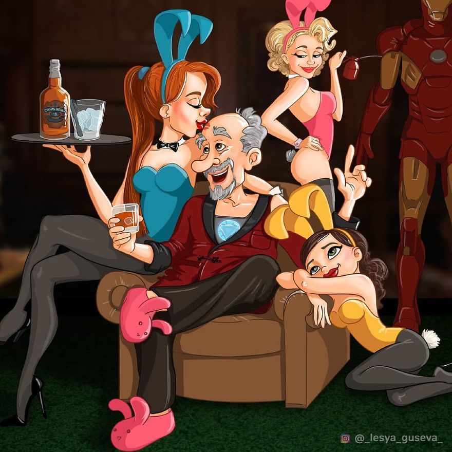 Russian Artist Illustrates What Would Happen If Famous Characters Got Old, And Thor Is Too Cute