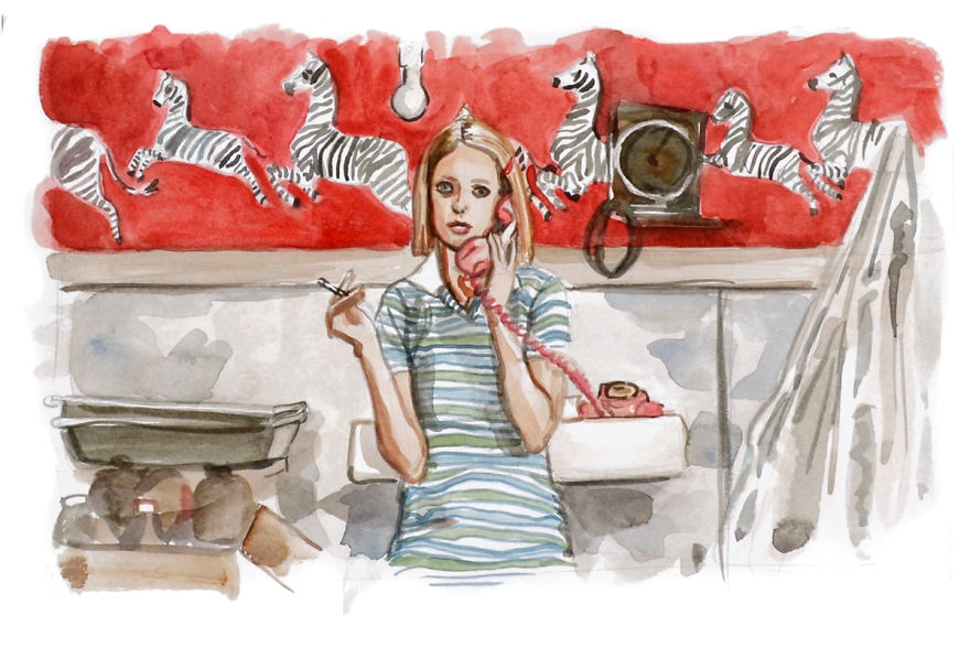 I Made Paintings Of People On The Phone