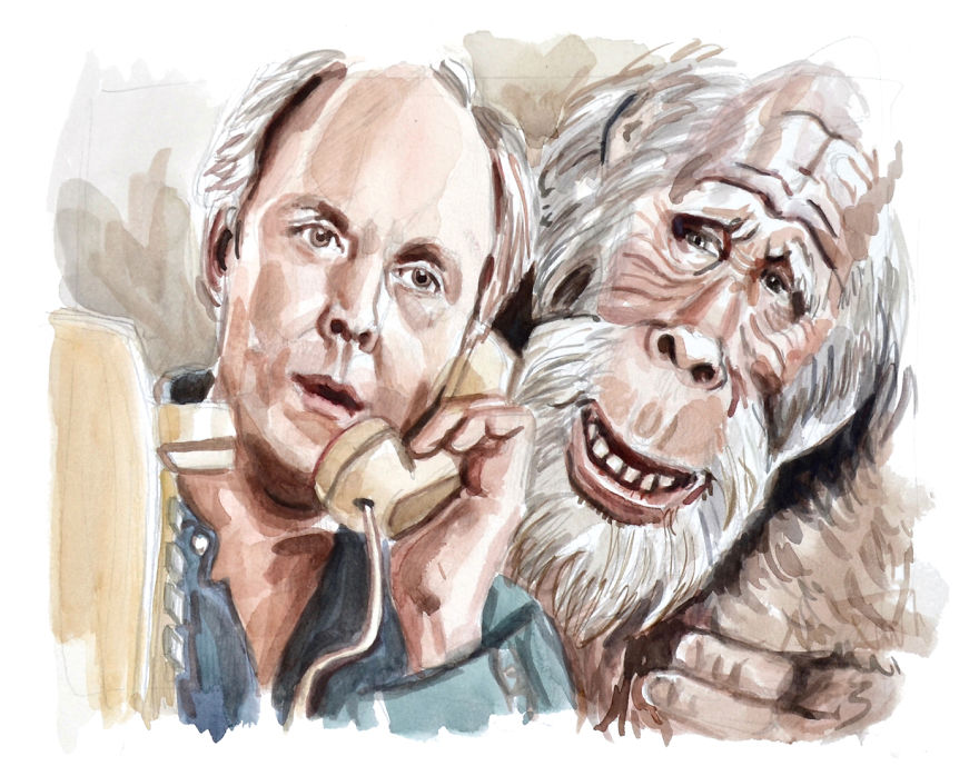 I Made Paintings Of People On The Phone