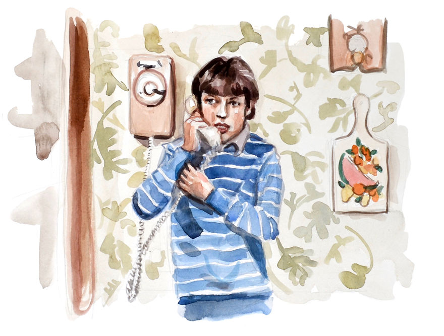 I Made Paintings Of People On The Phone