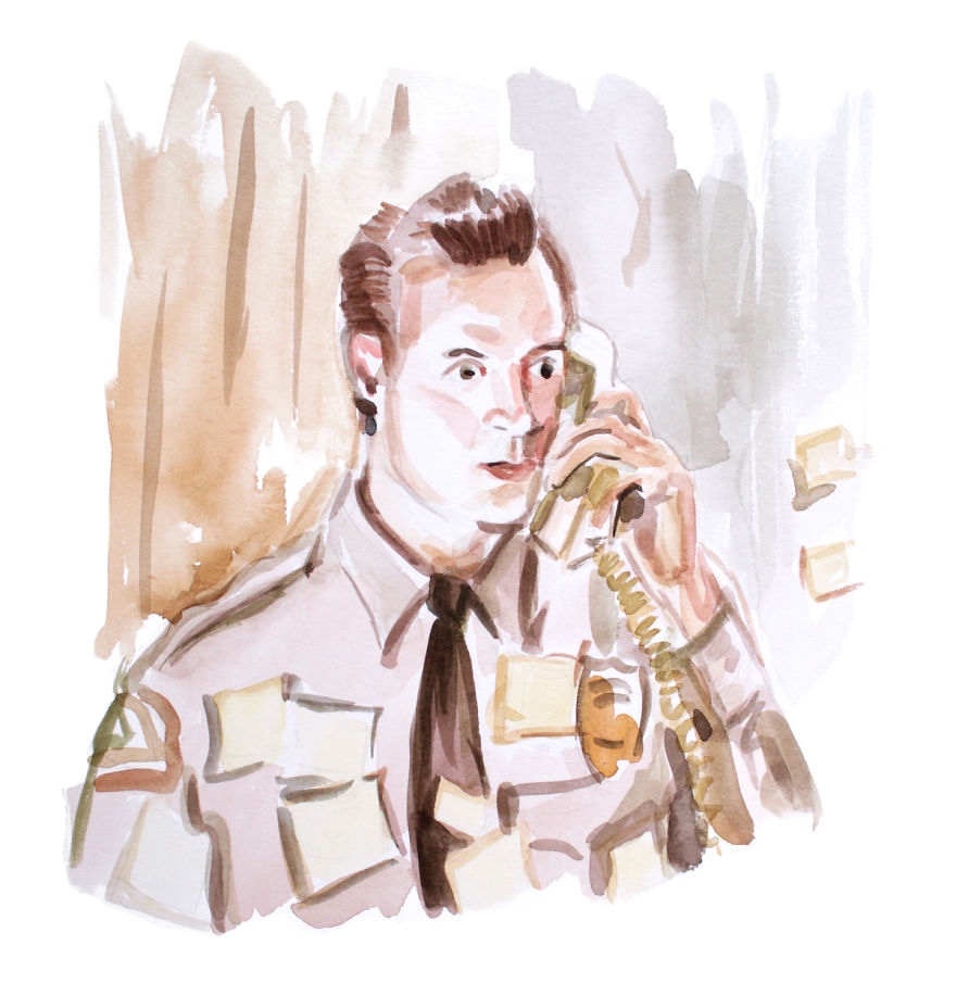 I Made Paintings Of People On The Phone