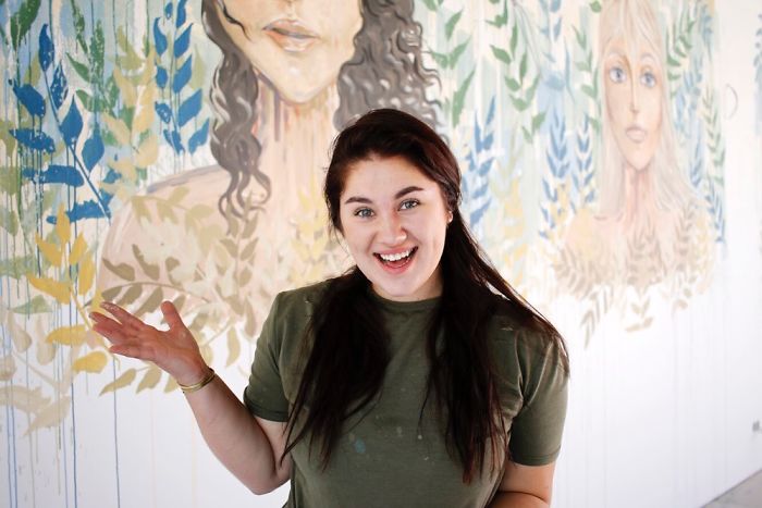 I Came Back To Lithuania To Create This Huge Mural In The New Restaurant