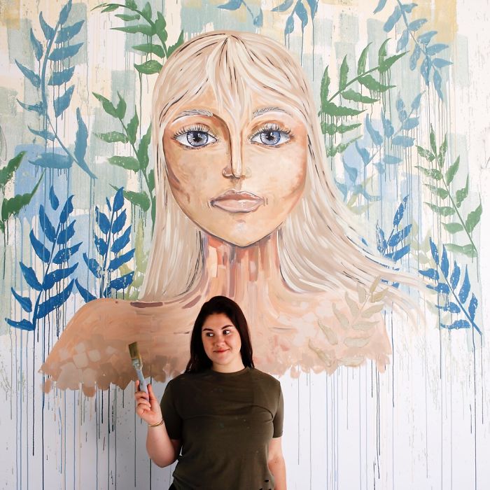 I Came Back To Lithuania To Create This Huge Mural In The New Restaurant