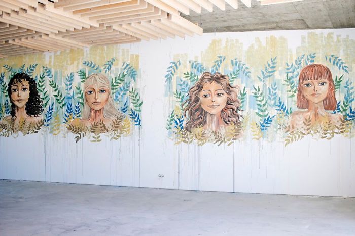 I Came Back To Lithuania To Create This Huge Mural In The New Restaurant