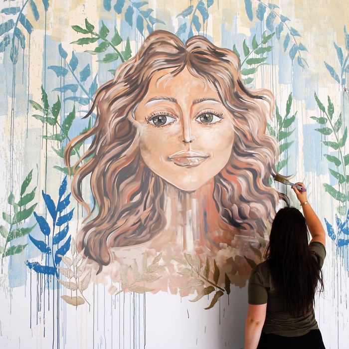 I Came Back To Lithuania To Create This Huge Mural In The New Restaurant