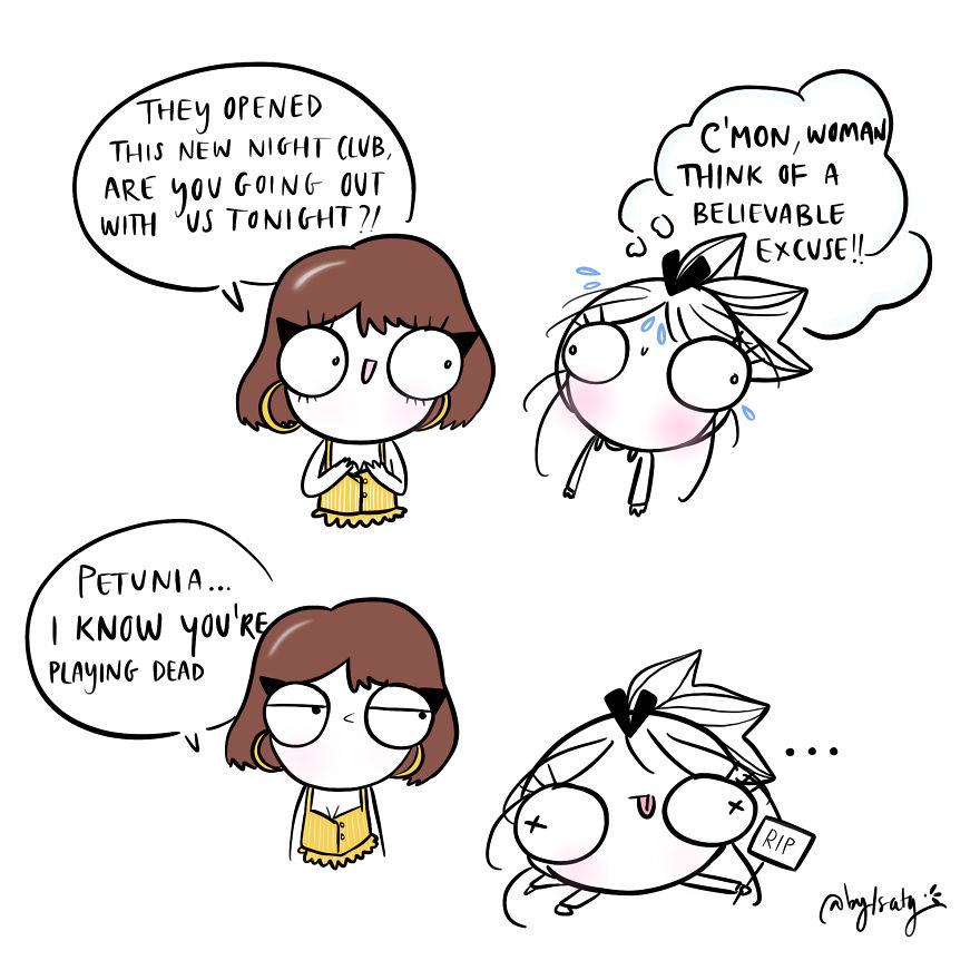 I Draw Relatable Comics About Petunia Who Helps Me To Look At Life From A Humorous Perspective