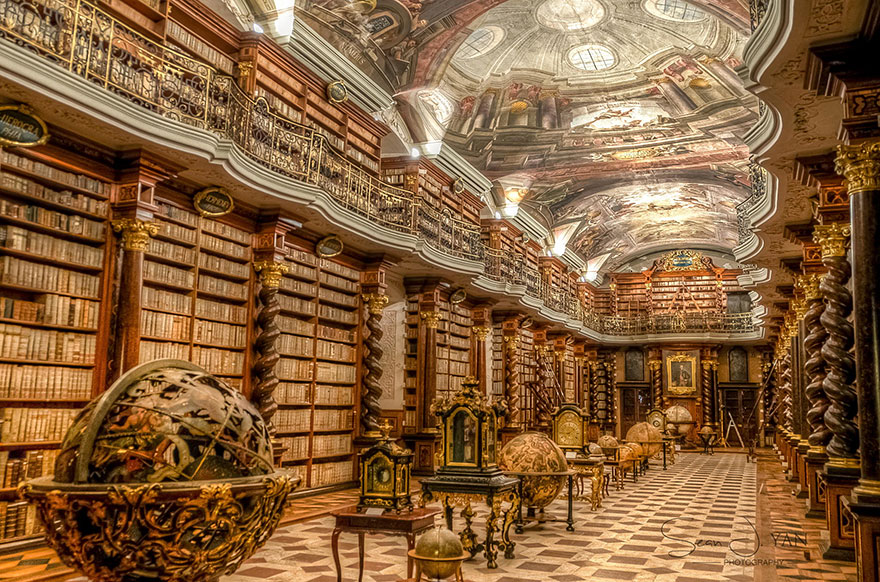 The World’s Most Beautiful Library Is In Prague, Czech Republic The World’s Most Beautiful Library Is In Prague, Czech Republic